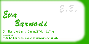 eva barnodi business card